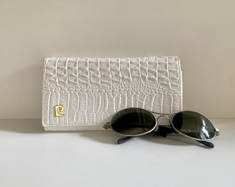 Pierre Cardin 70s vintage wallet - white croco leather