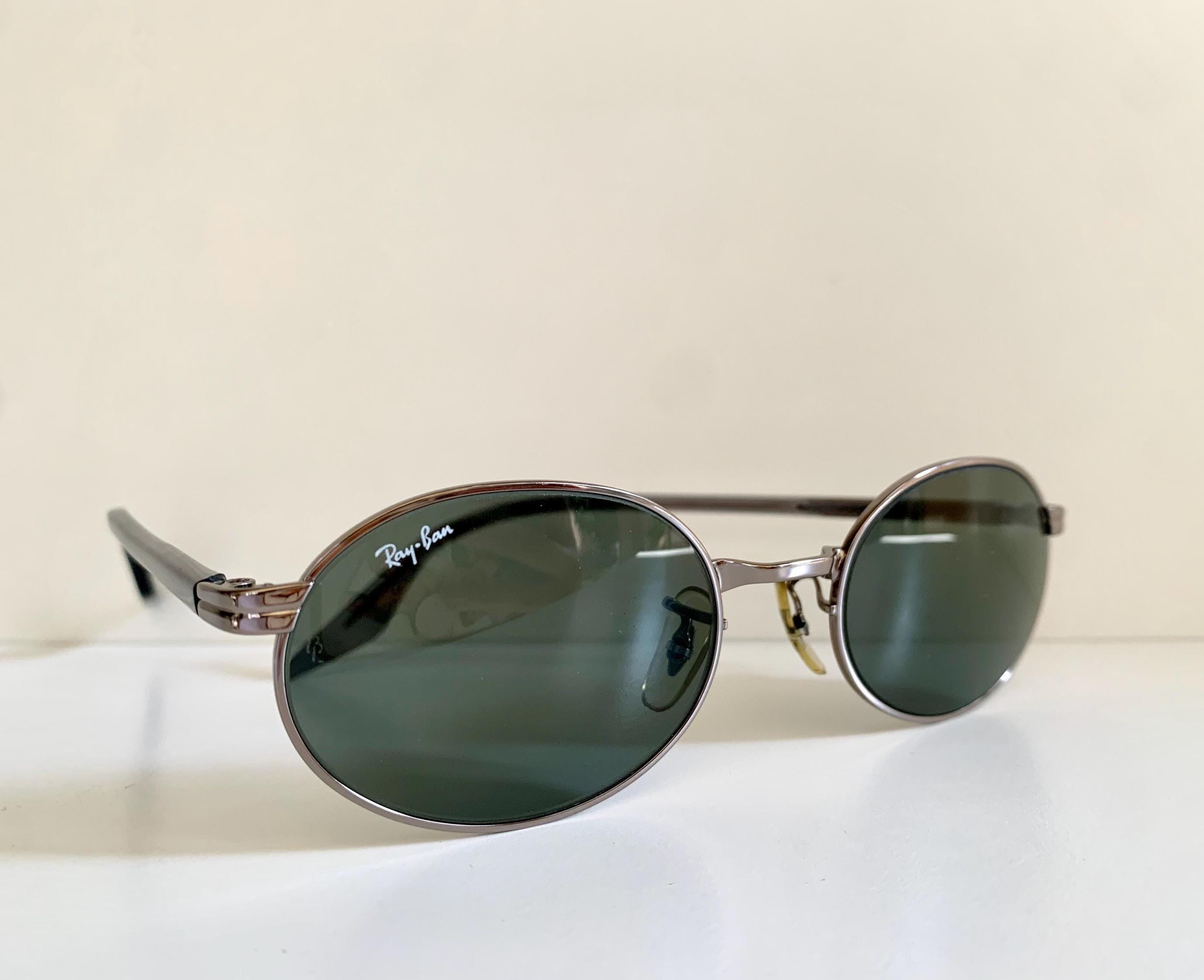 小物 B&L Ray-Ban USA Sidestreet Oval W2187 50mm VINTAGE B&L RAY BAN W2187 G15 OVAL GUNMETAL SIDESTREET