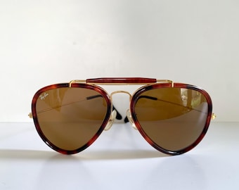 希少絶版✨USA/B&L　レイバン シューター レザーコレクション　62mm Ray Ban B&L Leathers Shooter 62mm Vintage Sunglasses - Etsy