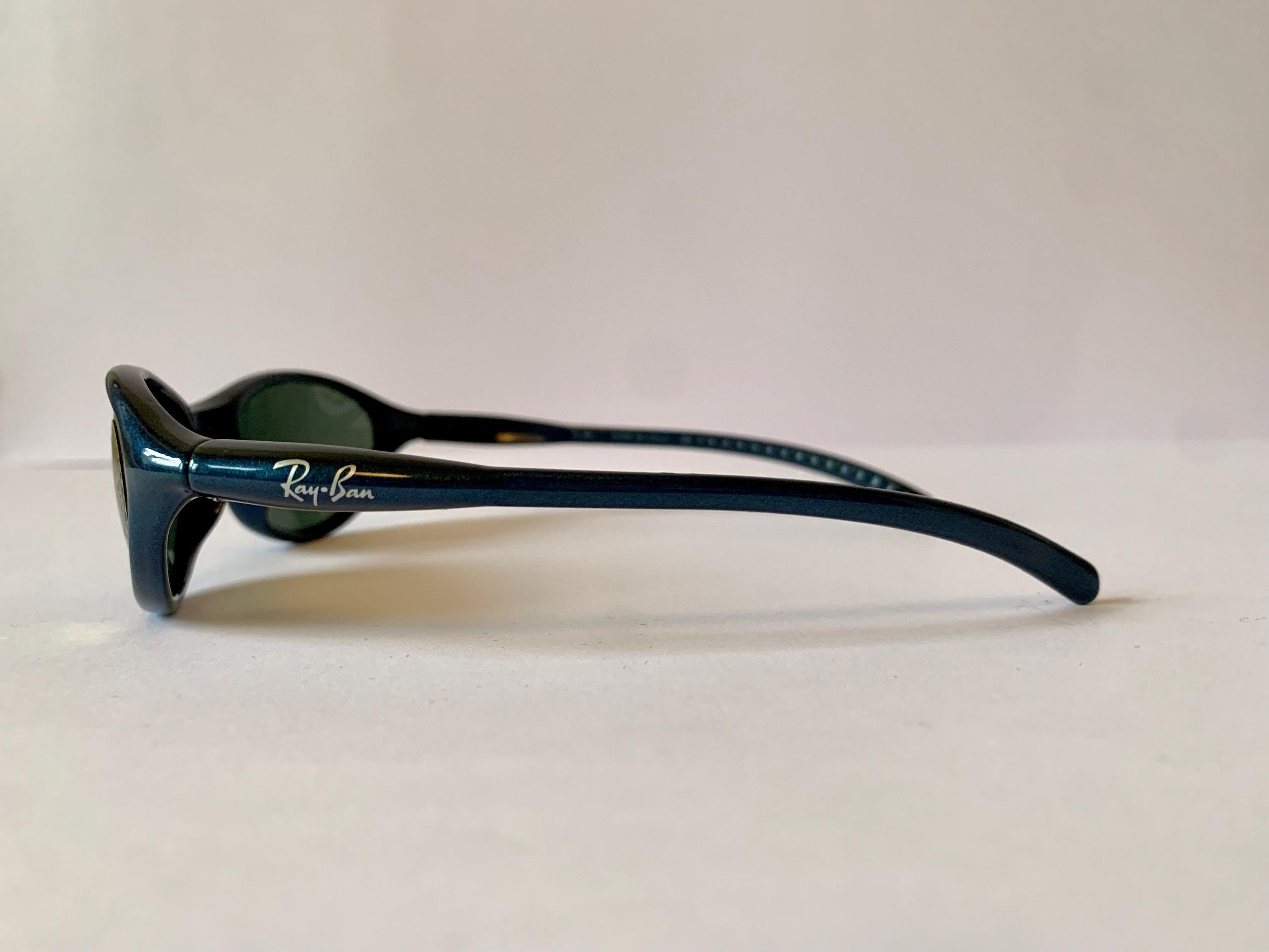 小物 90s RAY-BAN B&L Cutters Ray Ban CUTTERS W3125 Oval Wrap Sunglasses Matte Grey - Etsy