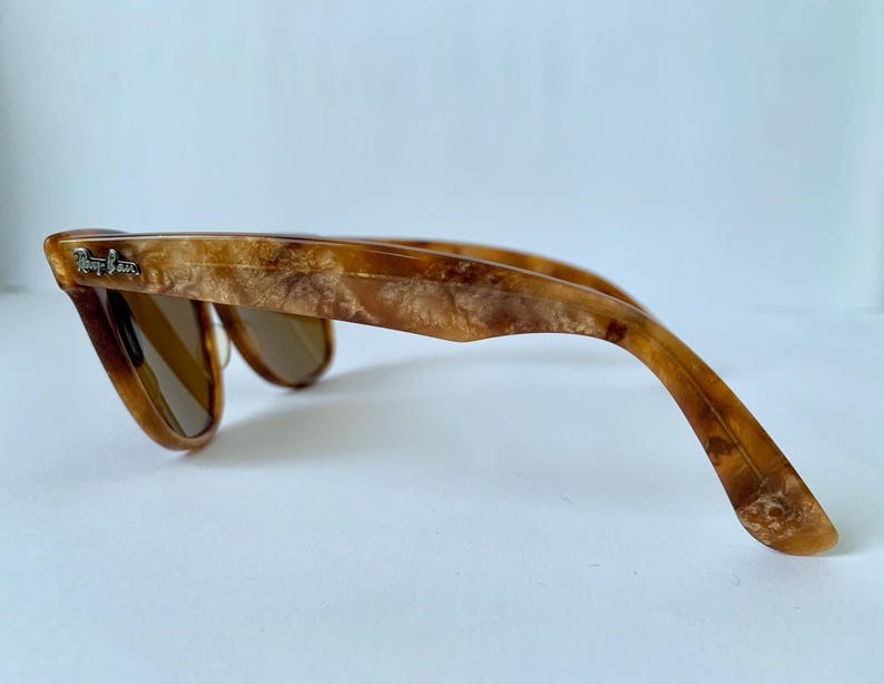 Gafas de sol vintage Ray Ban B&L USA - Wayfarer II Blonde Frost edición limitada imagen 6