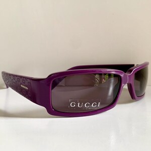 Gucci 90s vintage sunglasses - purple frame with Gucci logos