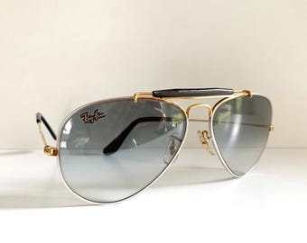 Ray Ban B & L Precious Metals Outdoorsman 58 mm Vintage Sonnenbrille - 24K Gold vergoldet und Titan