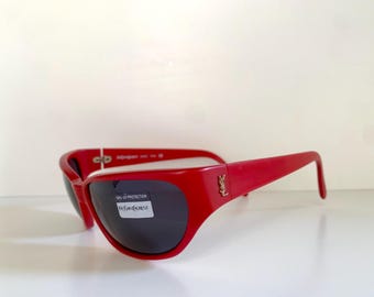 希少な YSL サングラス、ヴィンテージ イヴ サンローラン パープル