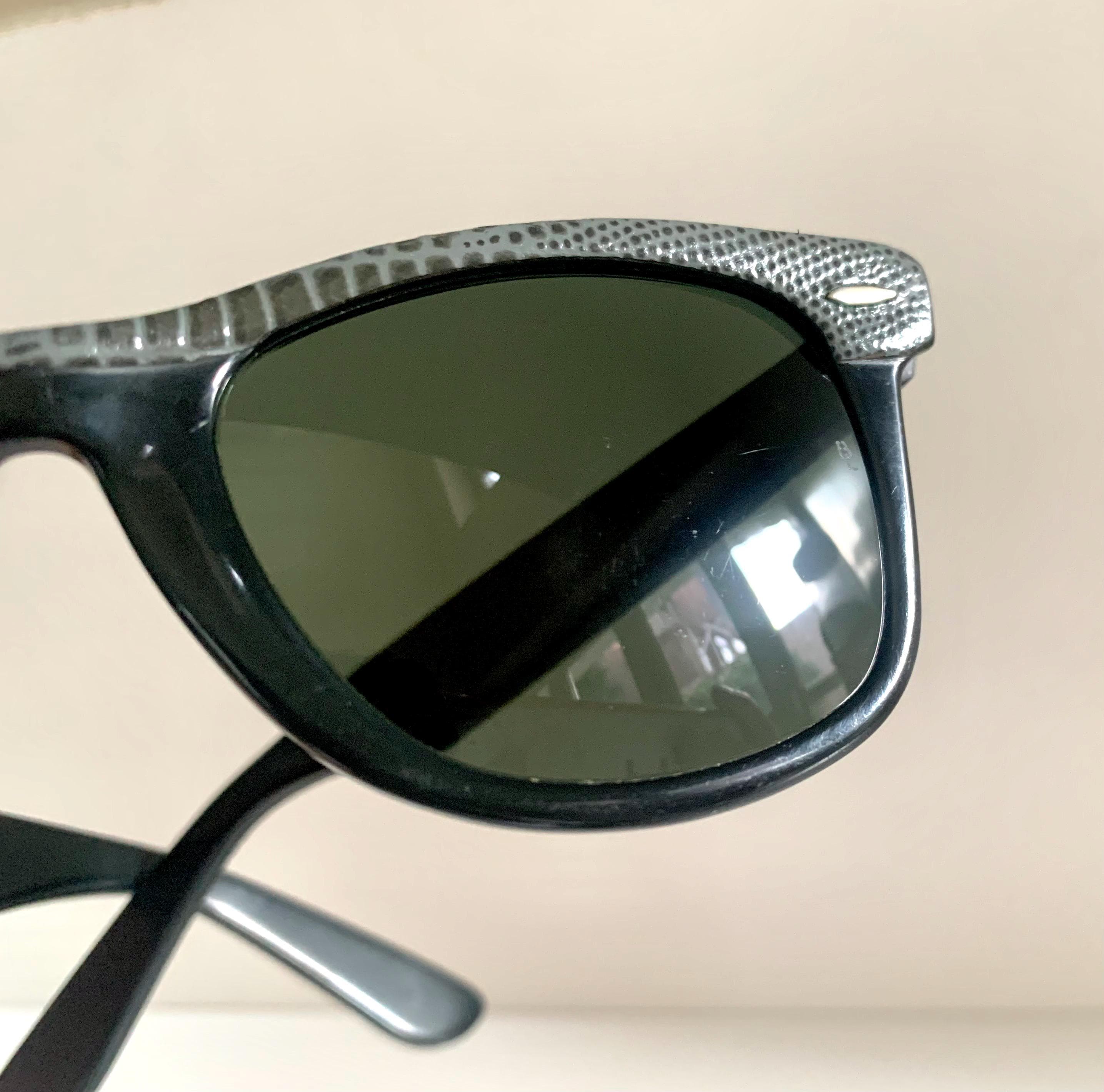 Ray Ban B&L USA - Wayfarer I Leathers Vintage 90s Sunglasses - Etsy