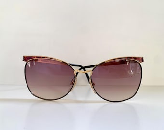 Missoni 80s vintage sunglasses - NOS brown and black oversized vintage frames