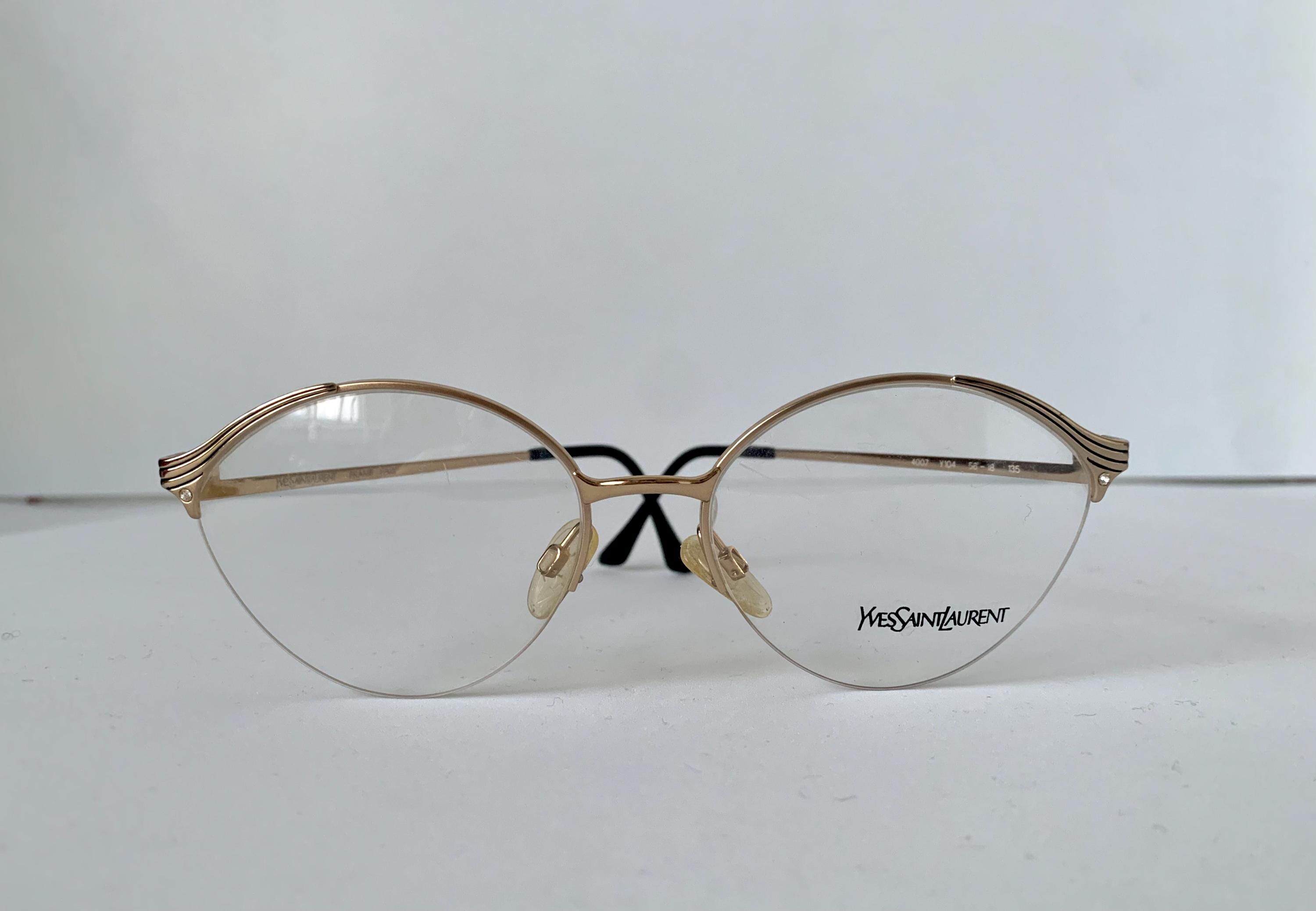 Yves Saint Laurent Glasses Gold - Etsy display picture 1