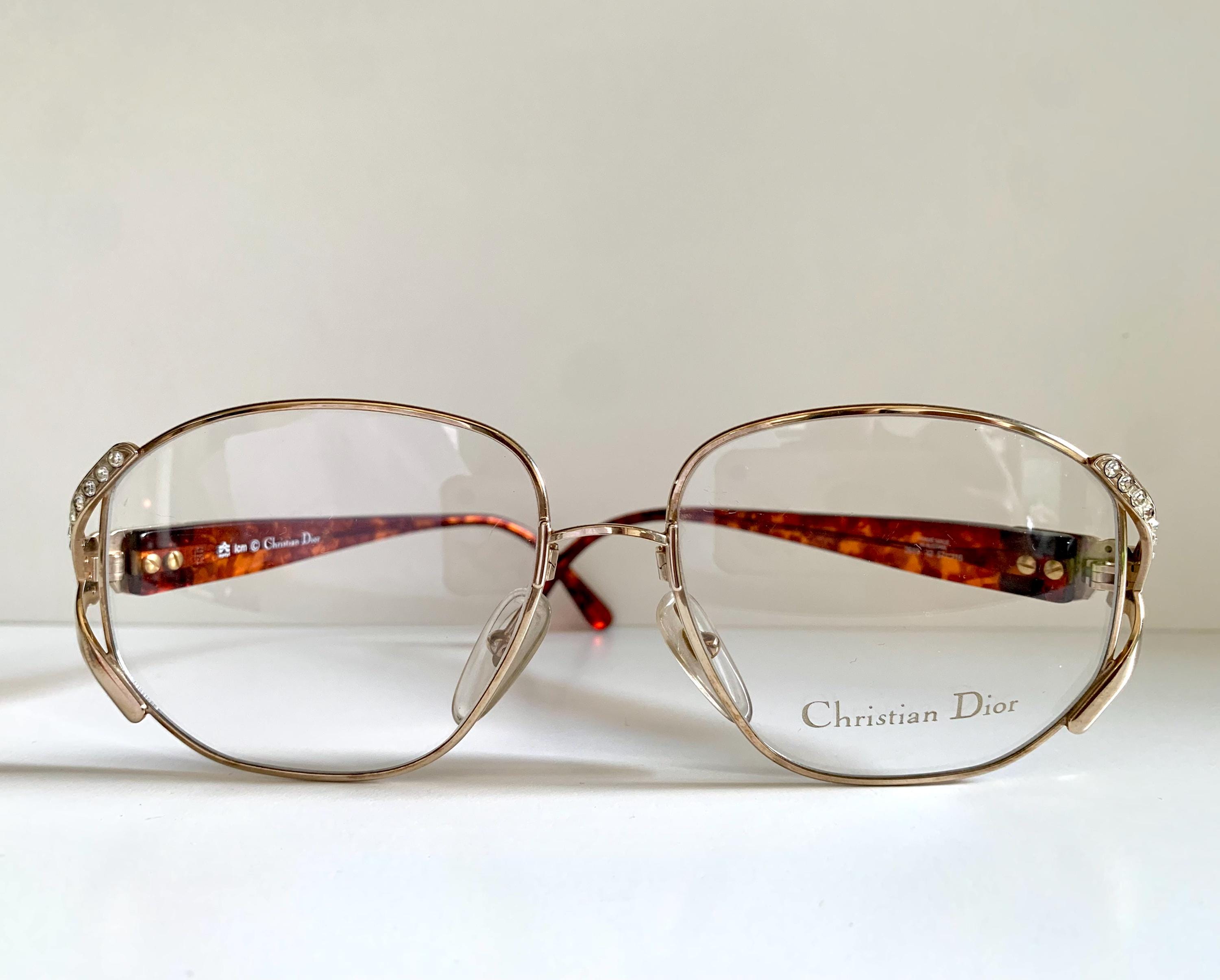Christian Dior 2390 Vintage 80’s Gold Glasses Christian Dior Vintage 80s Glasses - Strass Golden Metal  main image 2