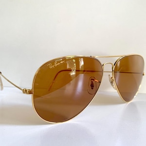 Vintage Ray Ban aviator Chromax sunglasses B&L USA -  62mm 80s Driving Series
