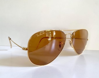 Vintage Ray Ban aviator Chromax-zonnebril B&L USA - 62 mm, jaren 80 Driving Series