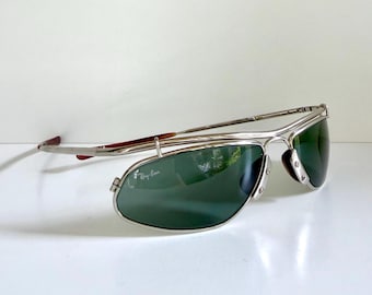 Occhiali da sole vintage Ray Ban B&L USA Inerzia W2466 argento