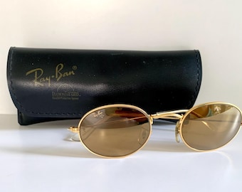 新品 ヴィンテージ B&L レイバン ラウンド メタル ゴールド G-15 49 mm