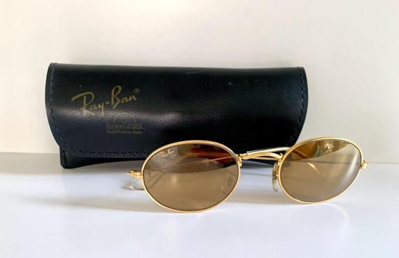 90s usa Ray-Ban B&L サングラス ヴィンテージ Ray Ban B&L USA - Diamond Hard W1919 90s 24k Plated Mirrored