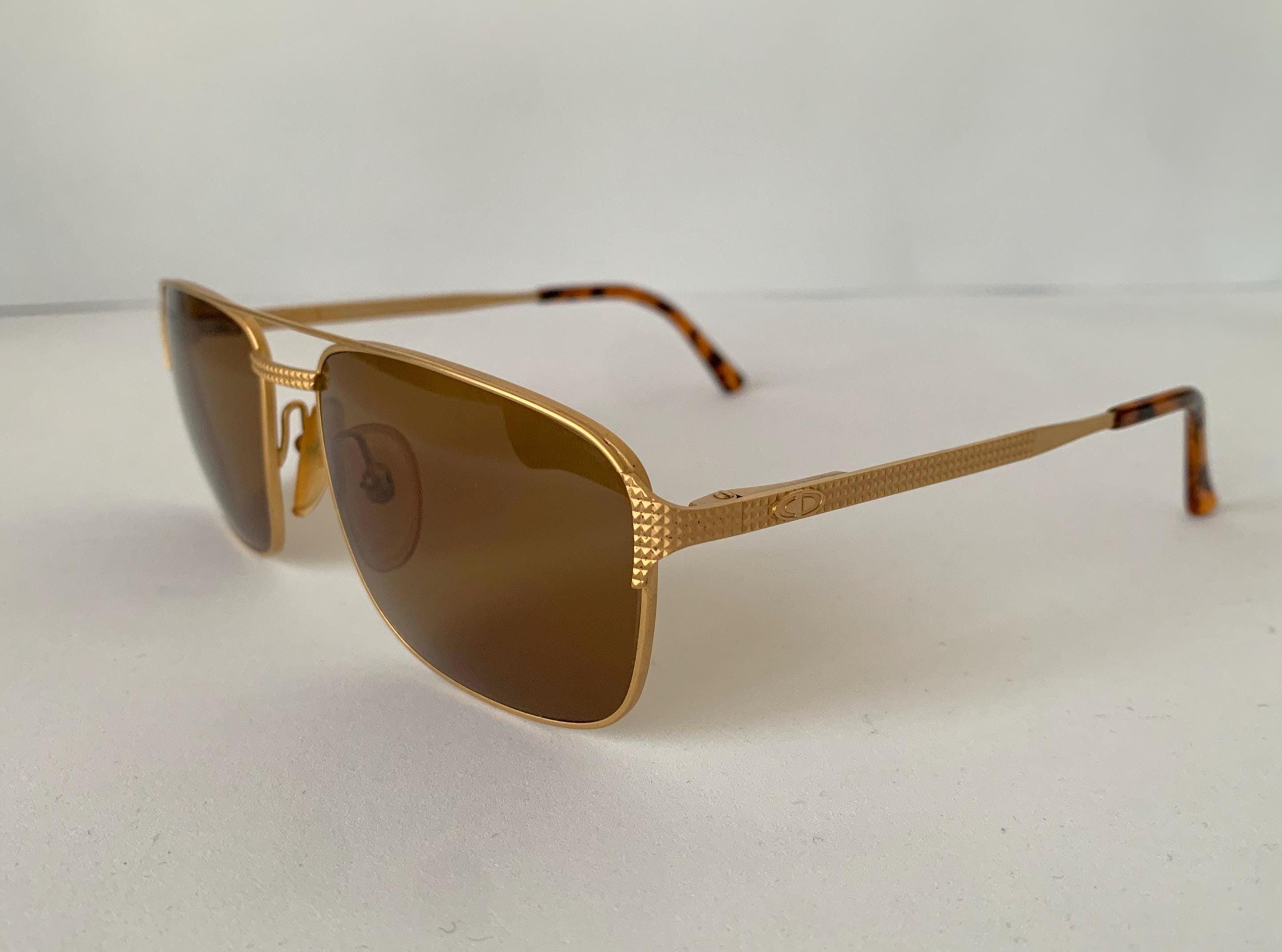 Christian Dior Vintage Sunglasses - 2840 80s Golden Frames - Etsy