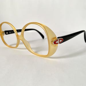 Christian Dior 80s vintage glasses - yellow and black frame