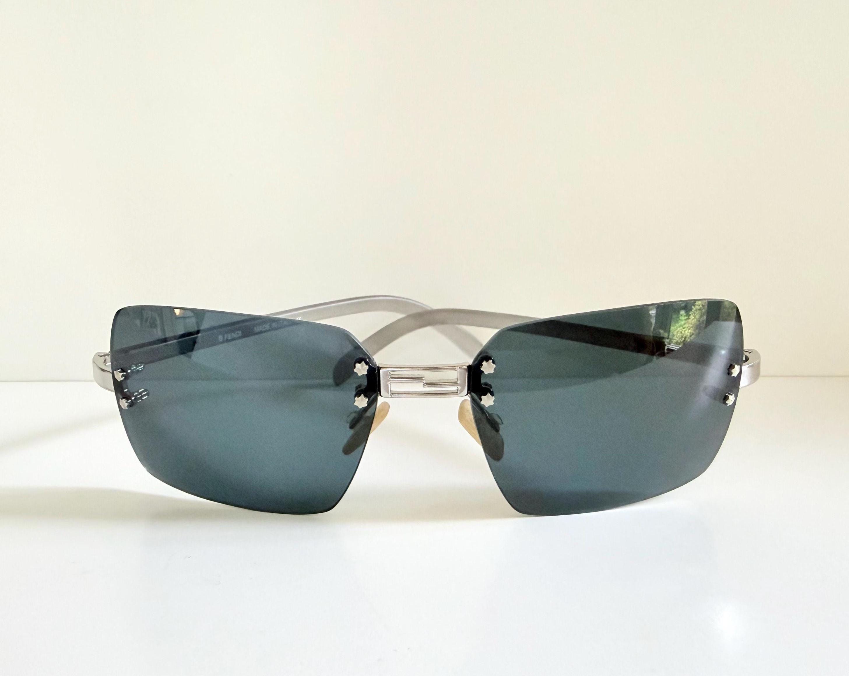Y2k Sunglasses Fendi - Etsy