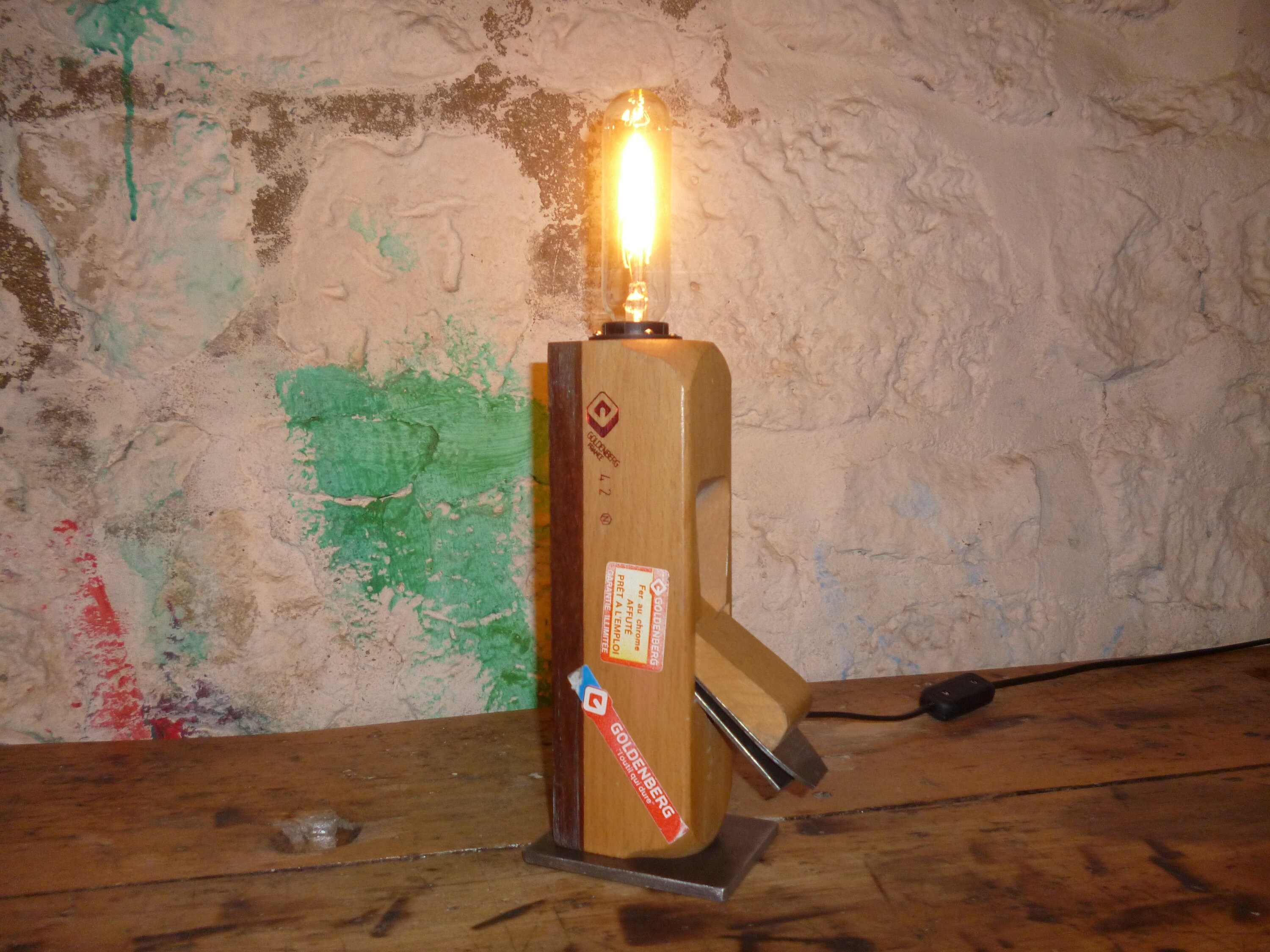 Lampe Rabot Goldenberg - Vintage Upcycling -