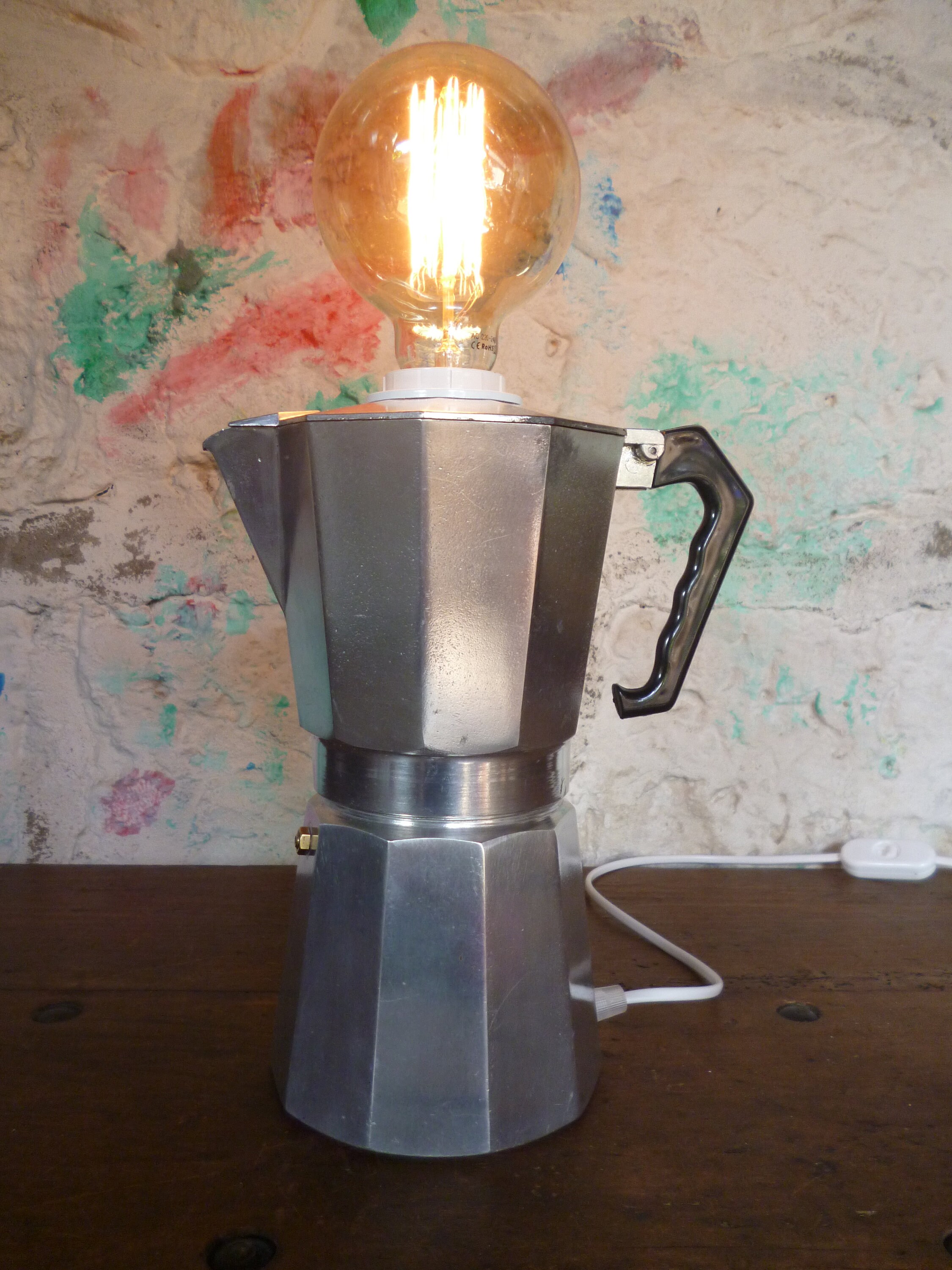 Vintage Lamp ITALIAN COFFEE MAKER Upcycling Etsy UK
