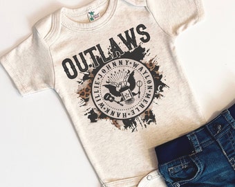 Baby Band Bodysuit Tee, Country Music Baby Tee Bodysuit, Western Baby Bodysuit, Country Music Band Baby, Outlaw Baby Tee, Country Music Baby