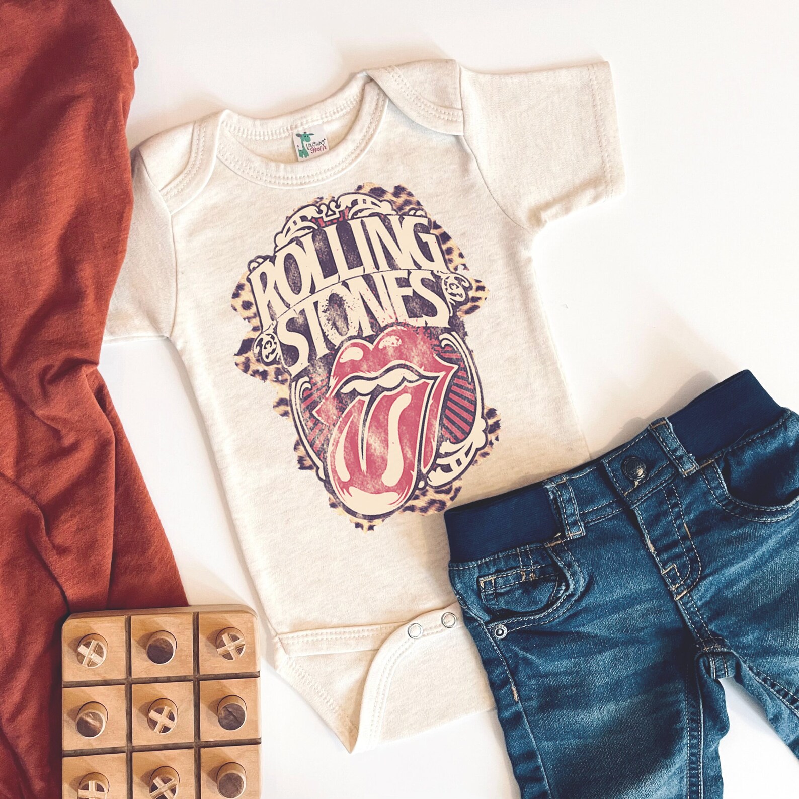 Baby Band Tee Bodysuit Rolling Stones Baby Tee Bodysuit Baby Etsy