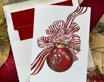 Lot de 10 cartes de vœux aquarelles en boîte pour cartes de Noël Cartes de Noël religieuses, personnalisation personnalisée