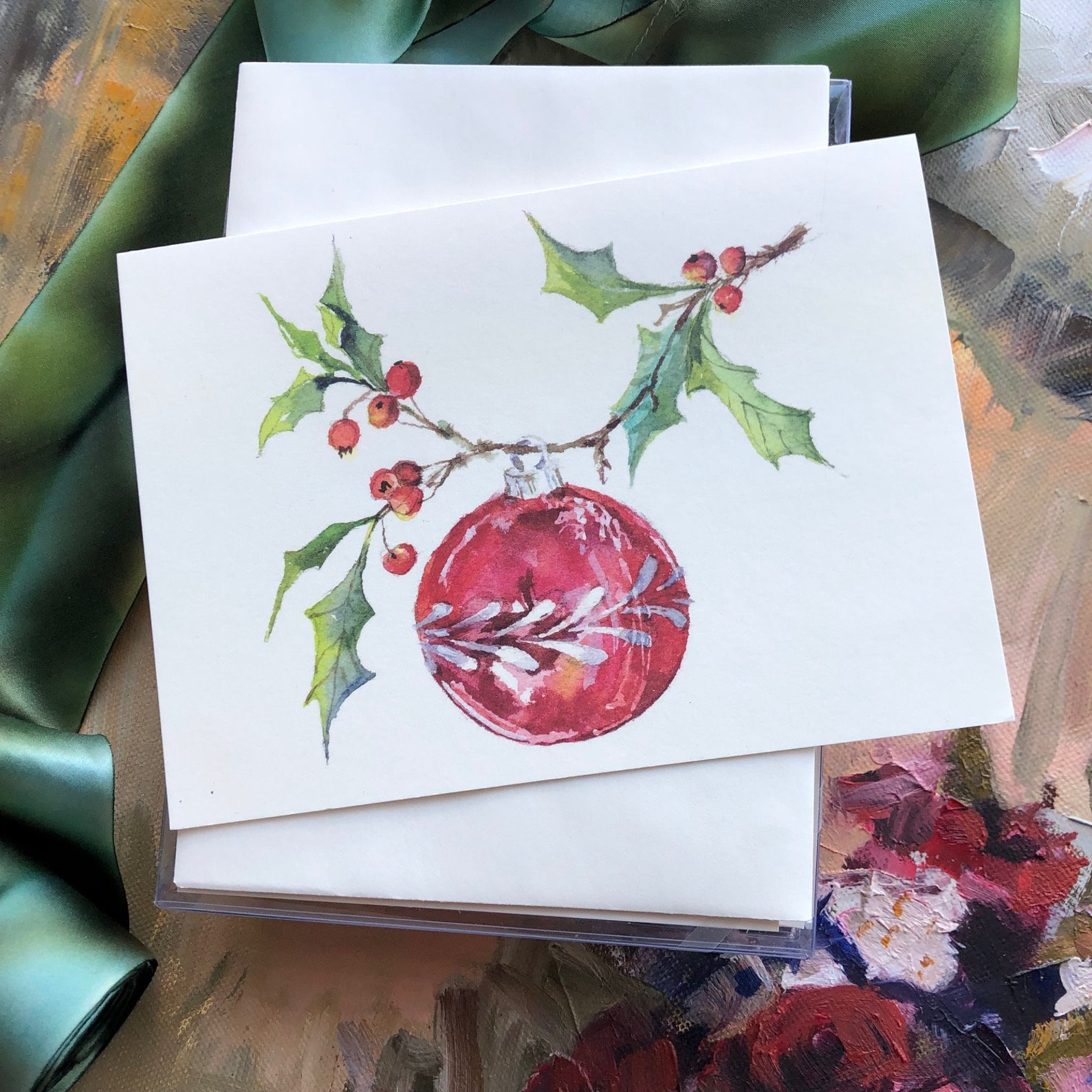 Christmas Cards Personalized Boxed Holiday Cards Set of 10 Etsy
