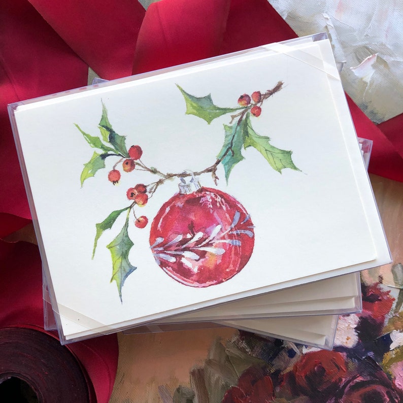 Christmas Cards Personalized Boxed Holiday Cards Set of 10 Etsy