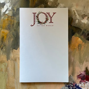 Bloc de notas navideño, bloc de notas JOY to the World, bloc de notas navideño, papelería navideña, bloc de notas de vacaciones, paquete y ahorro...