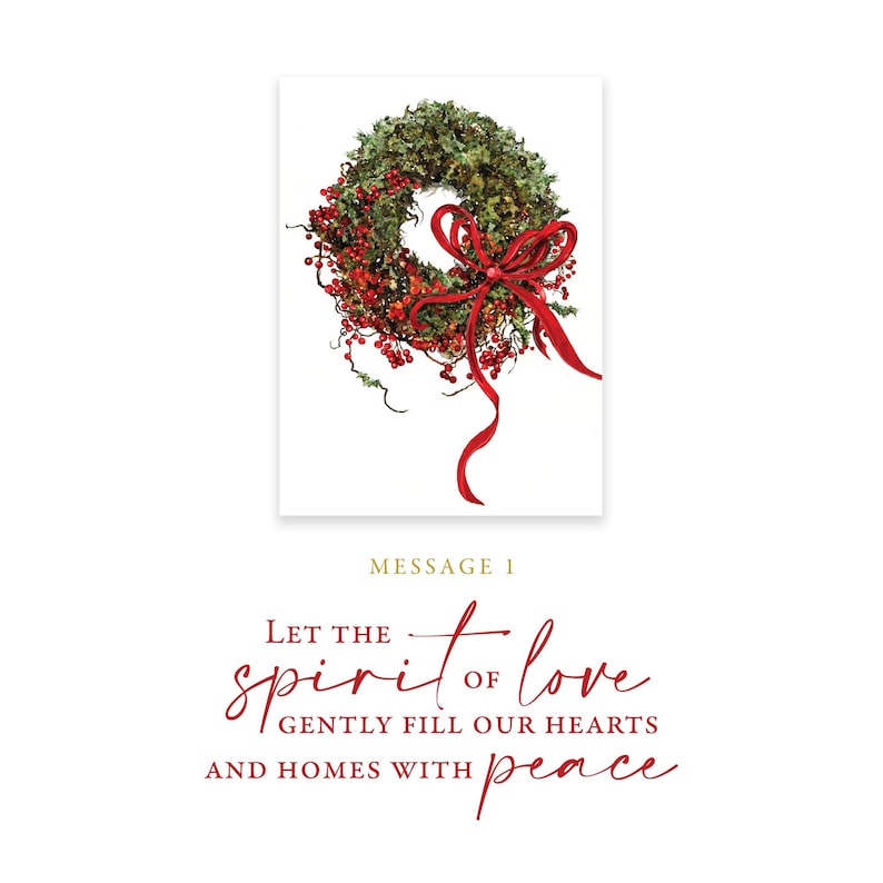 Watercolor Christmas Card Boxed Set of 10 Holiday Message Options ...