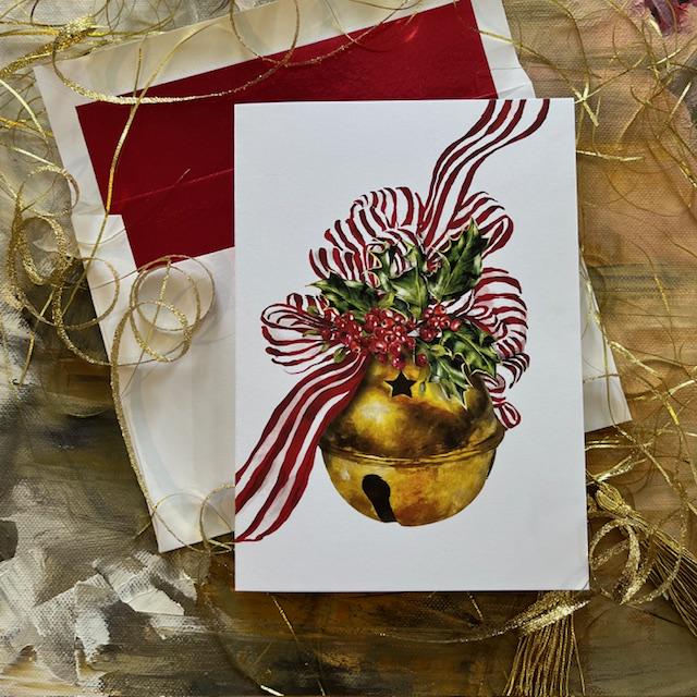 Christmas Card Boxed Set of 10 Holiday Card Personalized Christmas Greeting Watercolor Christmas Religious Christmas Card Business Holiday