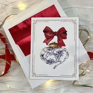 Conjunto de 10 cartões de Natal em caixa, cartão de Natal vintage inspirado em saudação de Natal, cartão de Natal em aquarela, ornamento de Natal religioso personalizado