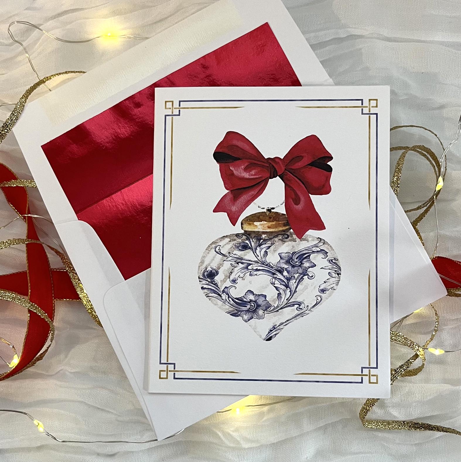 Set of 10 Christmas Card Boxed Holiday Card Vintage Inspired Christmas ...