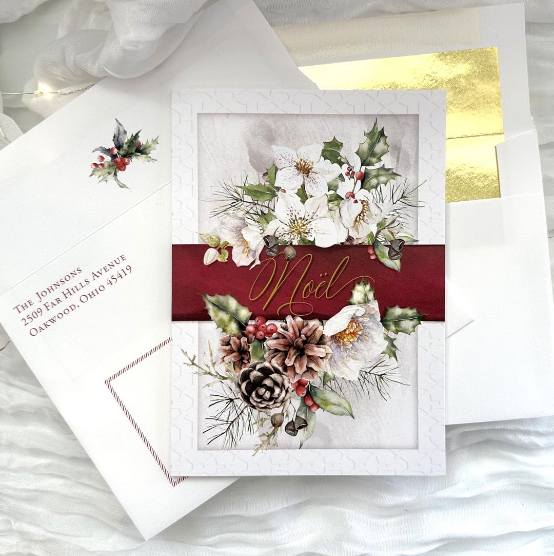 Christmas Card Set of 10 Holiday Card Personalized Boxed Religious Card ...