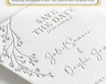 Letterpress Printing Service Wedding Invitations Save The Dates Print Your Design Custom Artwork Files Cotton Paper