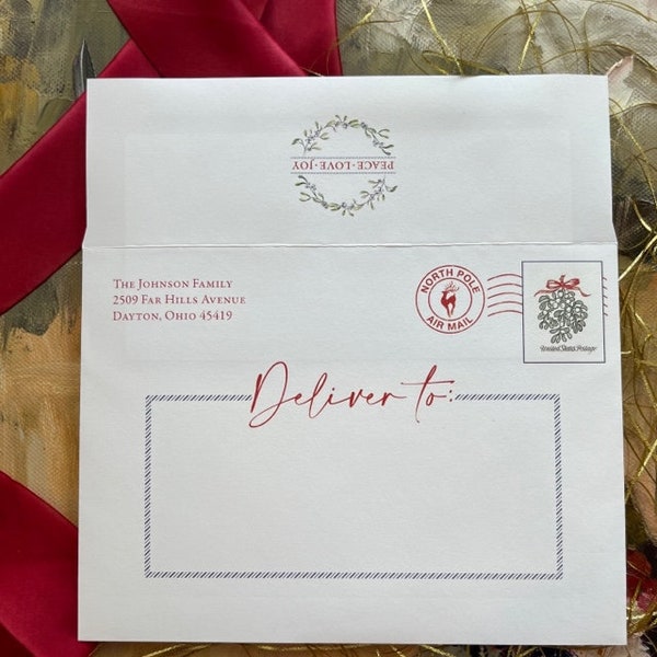 Christmas Envelope Addressing with a Festive Touch, Add-on Service for Holiday Cards already purchased thru Maria Gossard Designs