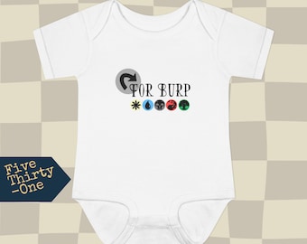 Body de bebé MTG / Magic the Gathering para bebé / Tapón para eructar MTG / Regalo para nerds / Camiseta novedosa / Celebra las rarezas de la vida