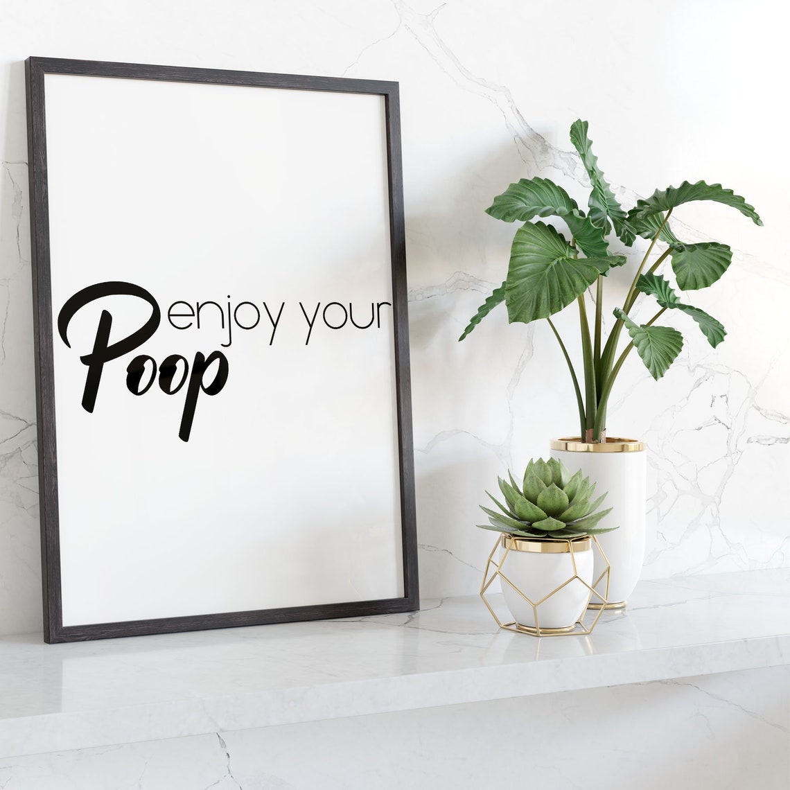 Enjoy Your Poop Wall Print Modern Home Decor Wall Art Idea | Etsy
