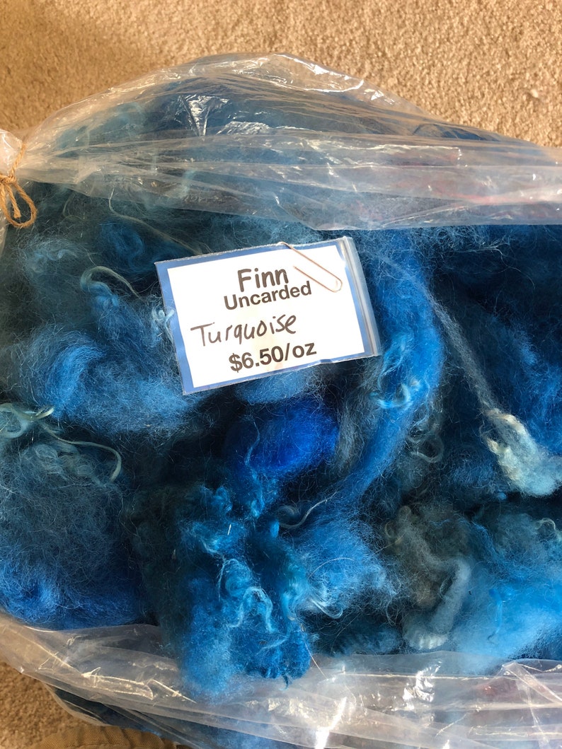 Turquisose Kid Mohair Locks, Corriedale, Finn image 4