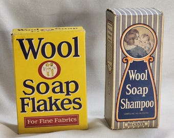 Vintage Wool Soap Flakes and Shampoo Swift & Co. Box Set