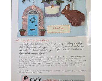 Kit de manualidades con patrones para adornos de Posie Rosy Little Things Sweet Home, de Alicia Paulson