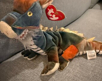 Ty Beanie Babies Zodiac Collection Dragon Plush Multi-Color Gold 2000 with Tags