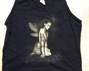 Gothic Dragonfly Posing girls tank