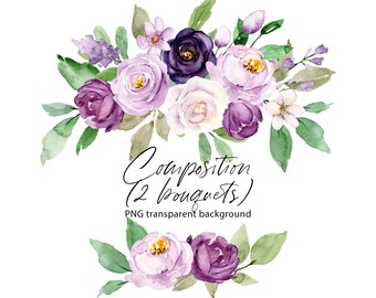 Download Watercolor Flowers Etsy