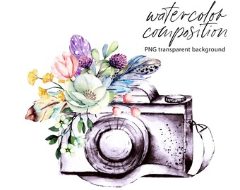 Download Camera Flowers Png Etsy