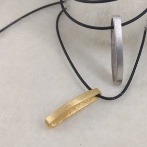 ImNos - petit pendentif en argent rhodié ou plaqué or