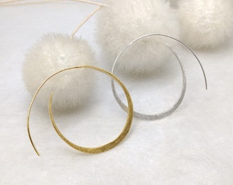 PaKti - hoops (ø 40mm) in silver or silver gold plated