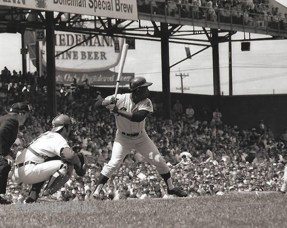 Johnny Bench Hank Aaron Braves Reds Crosley Field Cincinnati Etsy