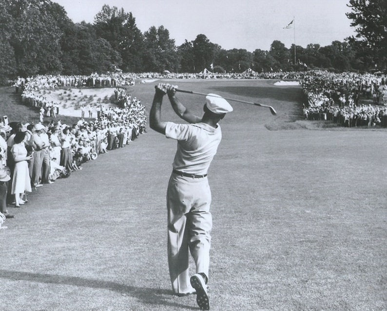 Ben Hogan One Iron 1950 Merion Us Open Golf Champion 11x14 Photo Poster Print Wall Decor Man Cave