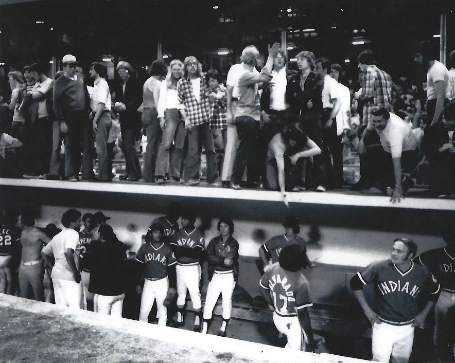 Cleveland Indians Municipal Stadium 1974 ten cent Beer night Etsy