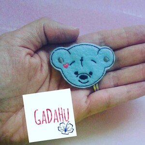 Bear feltie. Embroidery Design 4x4 hoop Instant Download. Felties